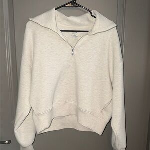 Old Navy Cream Quarter-Zip Sweatshirt